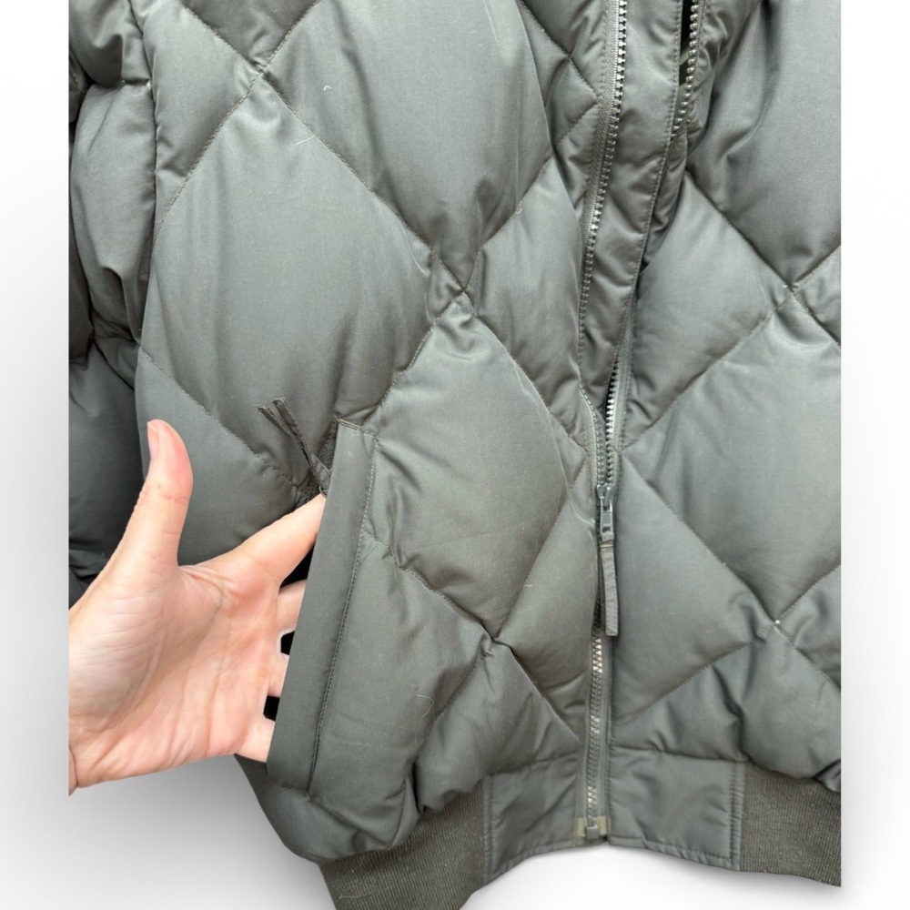 Vintage Gander Mountain Olive Down Quilted Bomber Jacket - Picture 2 of 9